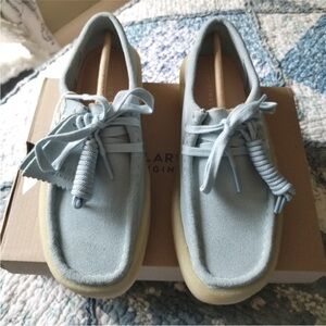 BNIB Clarks Wallabee Cup Blue Suede, 6.5